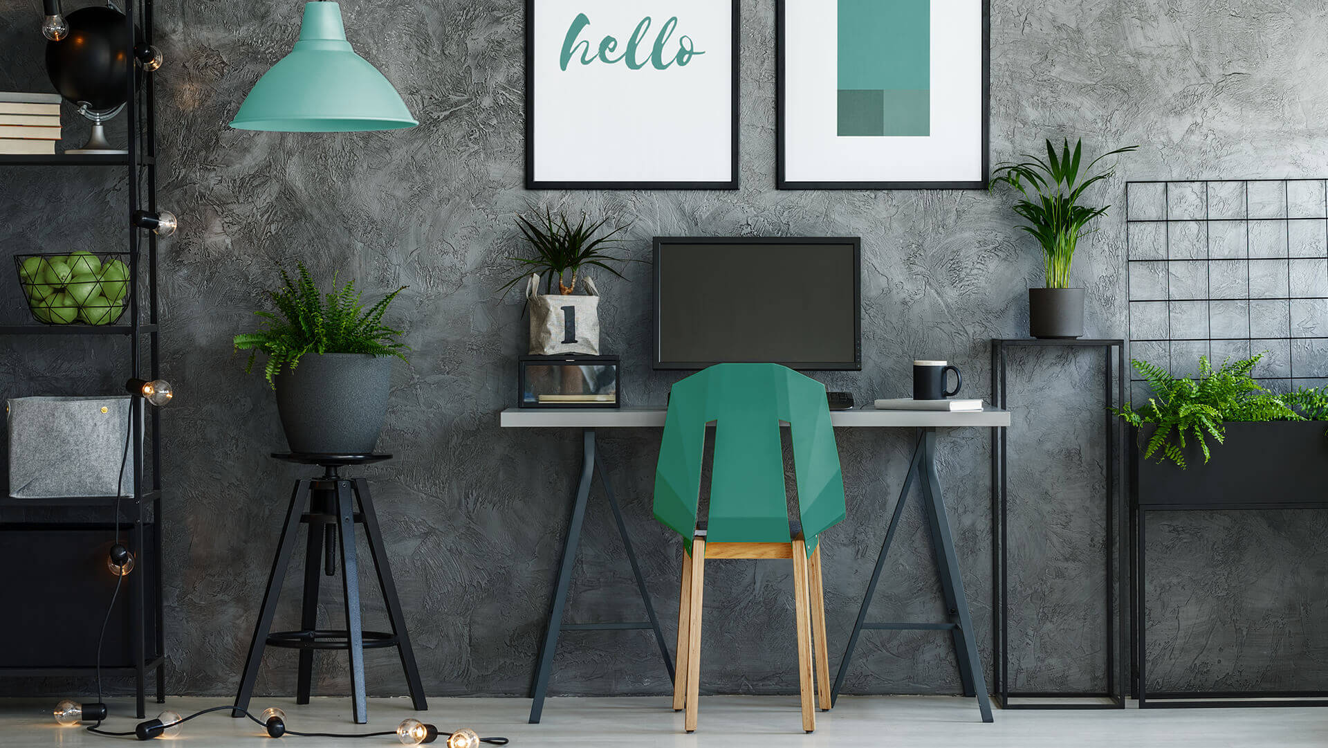 Elegant office furniture with comfort space